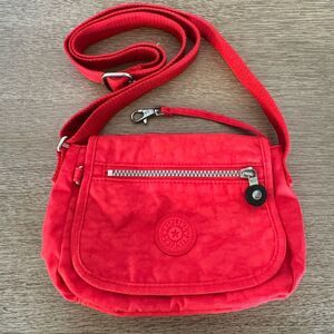 Kipling Red Orange Crossbody Purse Bag